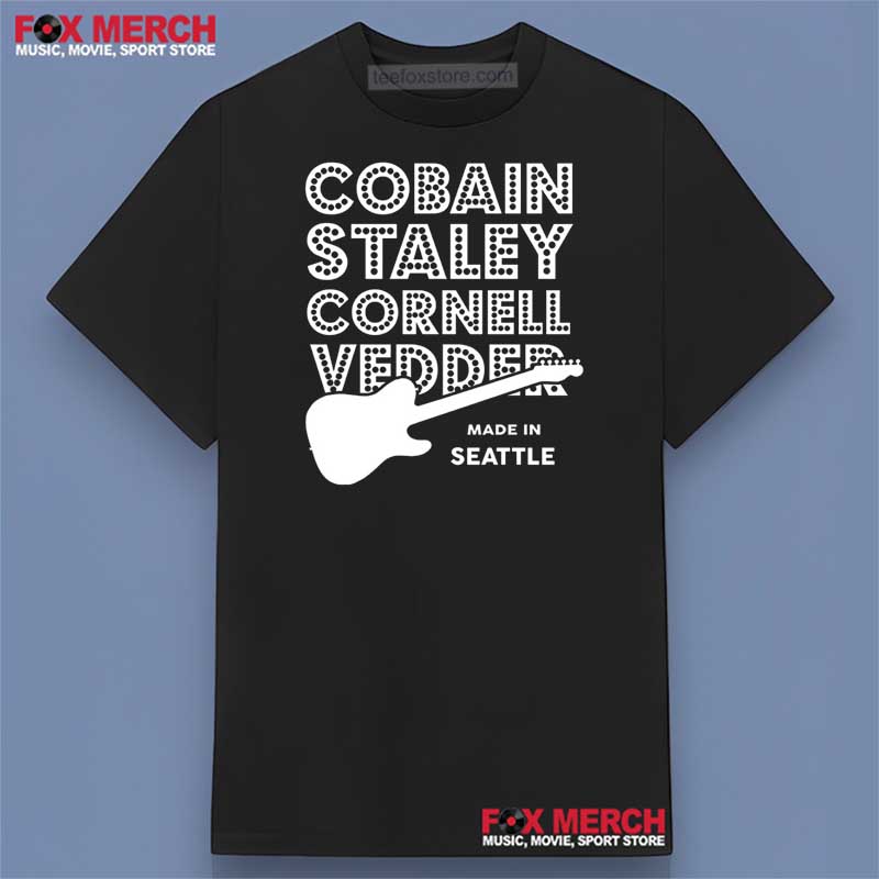 Cobain Staley Cornell Vedder Made In Seattle Graphic Shirt
