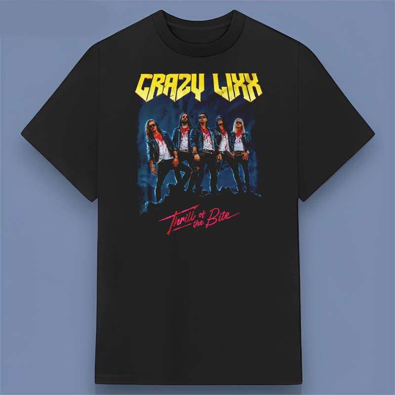 Crazy Lixx Thrill Of The Bit Album Graphic T Shirt