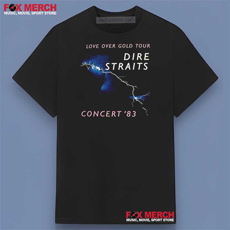 Dire Straits Love Over Gold Concert '83 Graphic Shirt