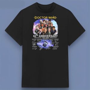 Doctor Who 62th Anniversary 1963 2025 Signatures Graphic T Shirt