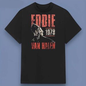 Eddie Van Halen Tour 1978 Black Retro Shirt