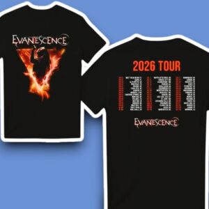 Evanescence Tour Dates 2026 Concert Graphic Shirt