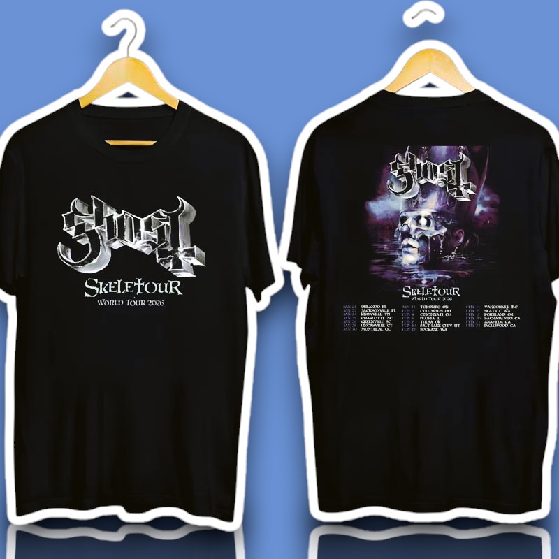 Ghost Skeletour World Tour 2026 Graphic T Shirt