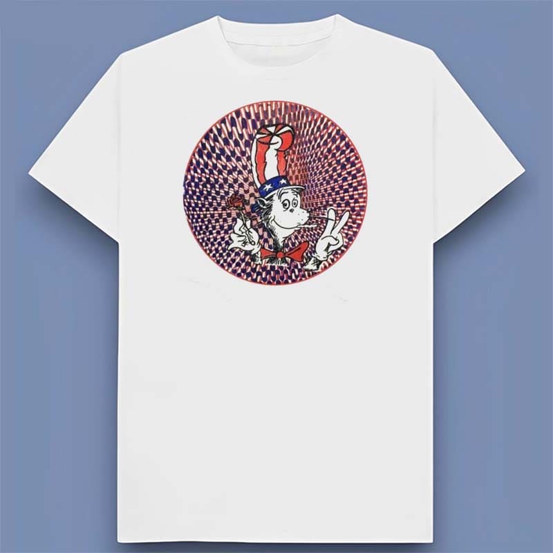 Grateful Dead Dr Seuss Cat In The Hat Weed Graphic T Shirt