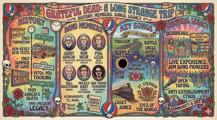 Grateful Dead History Band Members, Songs, and Cultural Legacy
