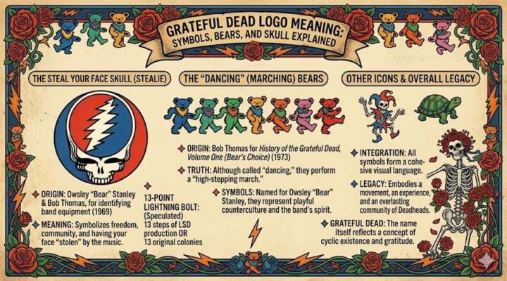 Grateful Dead Logo Meaning Symbols, Bears, and Skull Explained