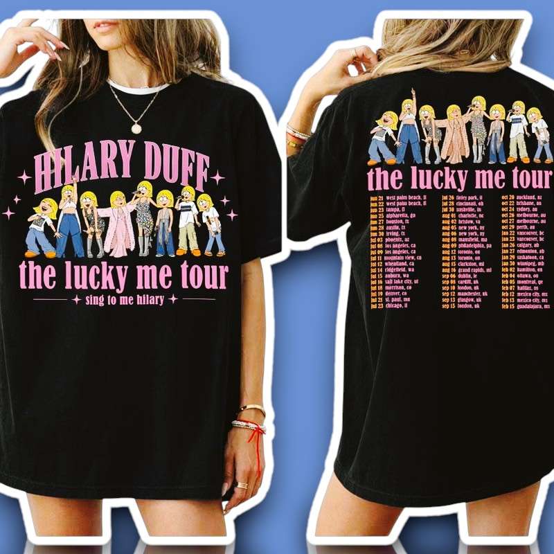 Hilary Duff The Lucky Me Tour 2026 Concert Graphic T Shirt