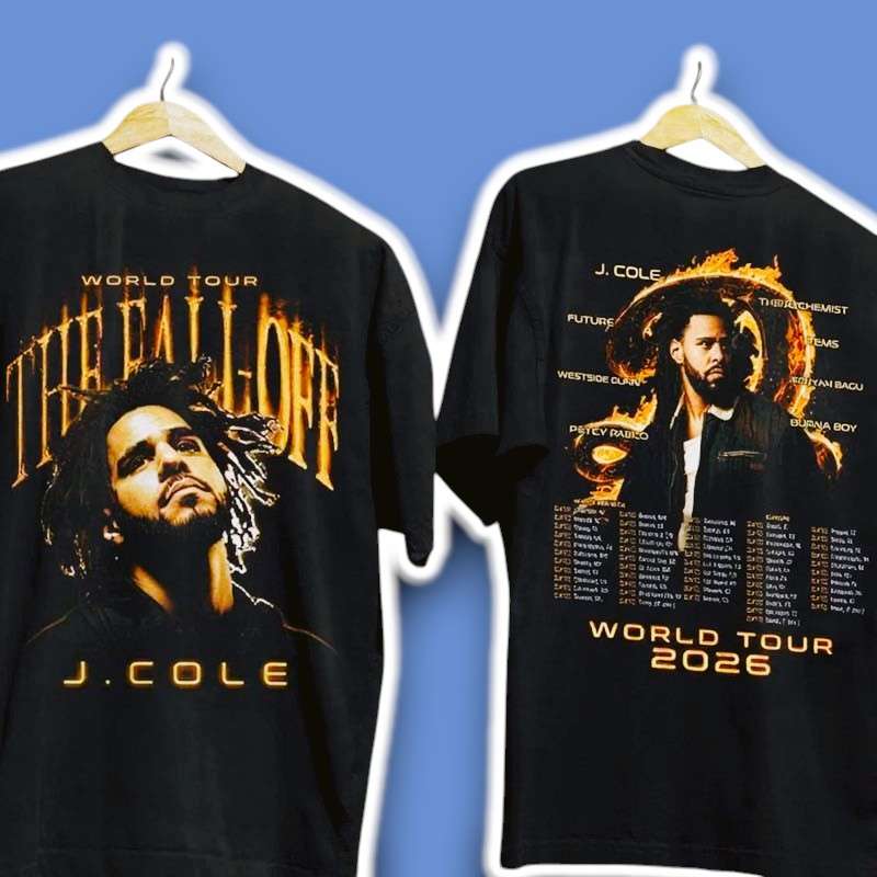 J Cole The Fall Off World Tour 2026 Rapper T Shirt