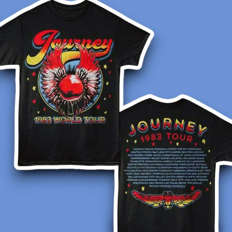 Journey World Tour 1983 Retro Unisex T Shirt
