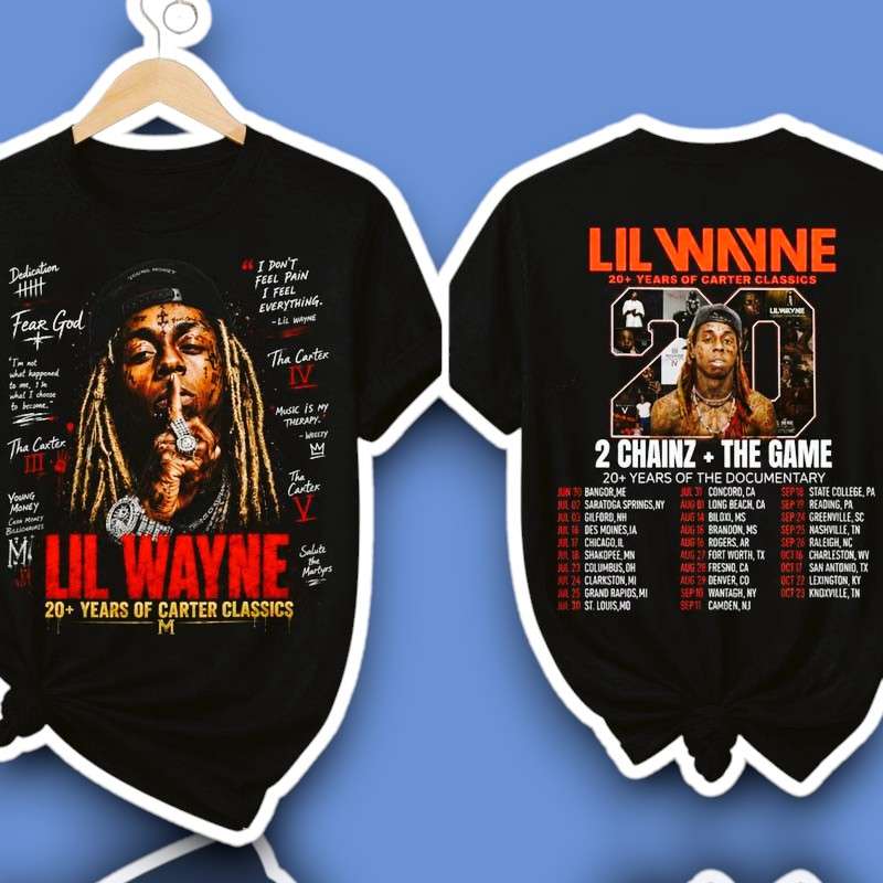 Lil Wayne 20 Years of Carter Classics Graphic T Shirt