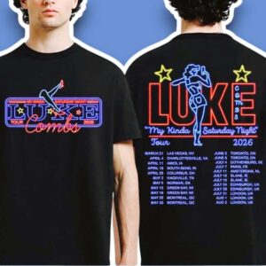 Luke Combs My Kinda Saturday Night Graphic T Shirt 2 Sides