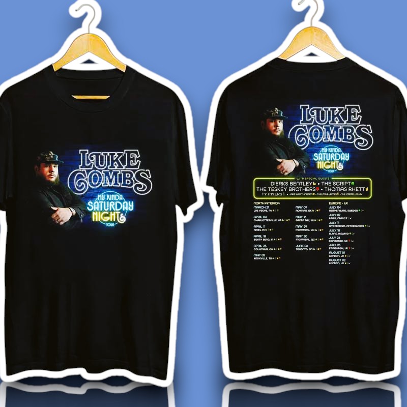 Luke Combs My Kinda Saturday Night Tour 2026 Unisex T Shirt