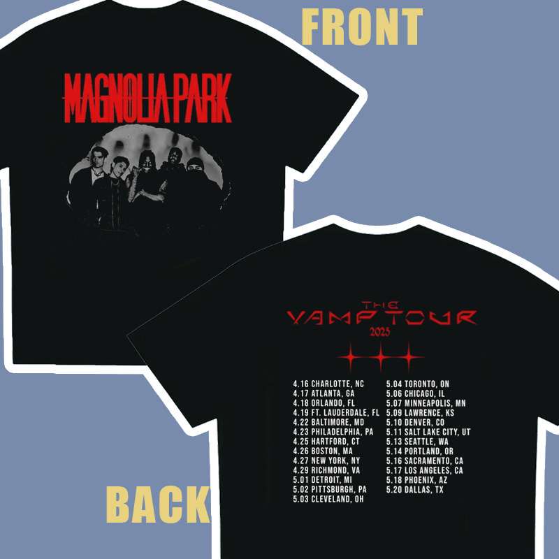Magnolia Park the Vampires 2025 Tour Concert Graphic Unisex T Shirt