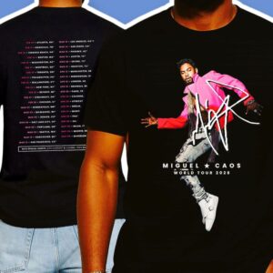 Miguel CAOS World Tour 2026 Dates Graphic Shirt