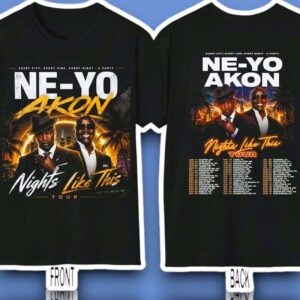 NE YO Akon Nights Like This Tour 2026 Graphic T Shirt