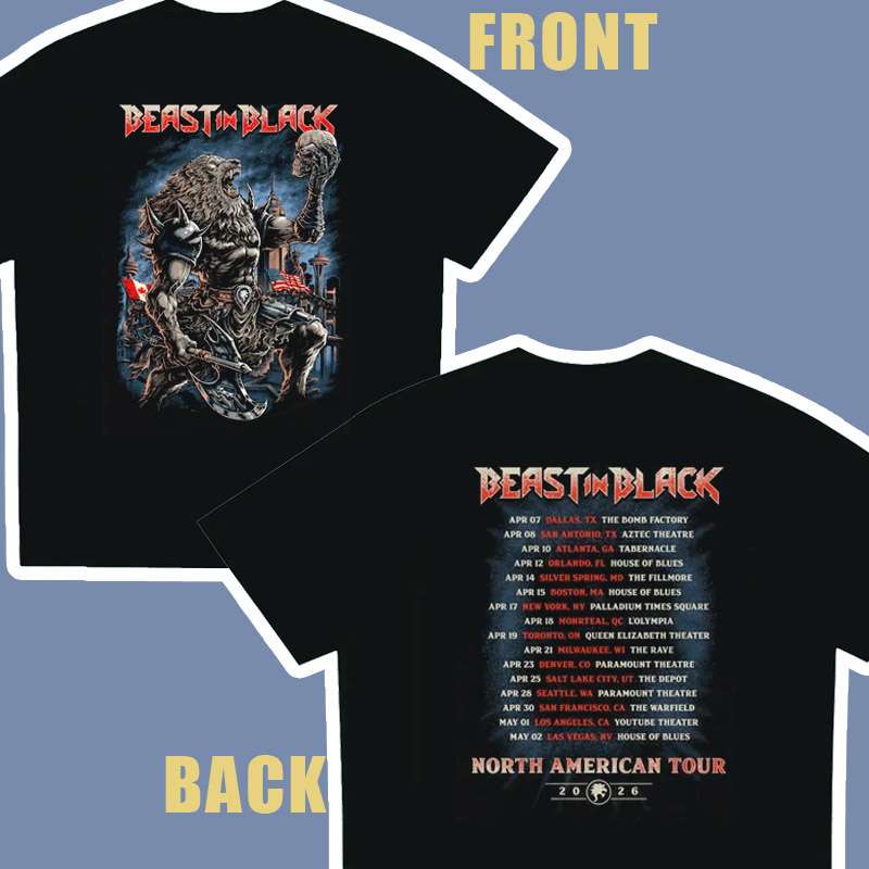 Beast in Black North American Tour 2026 Graphic Unisex T-Shirt