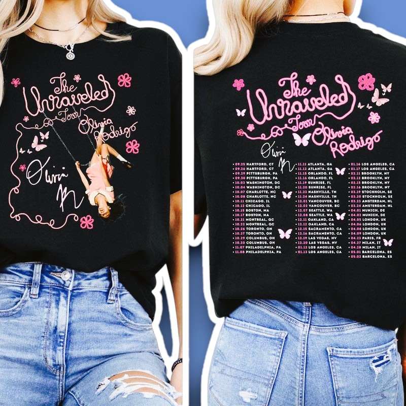 Olivia Rodrigo Unraveled Tour 2026 Graphic Unisex T Shirt
