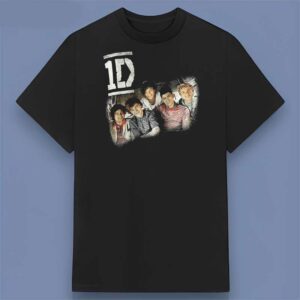 One Direction Band 1D Black Retro Shirt