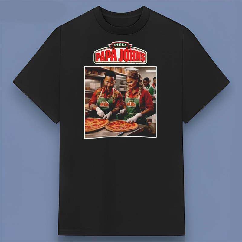 Papa John's Pizza Logo Graphic T Shirt