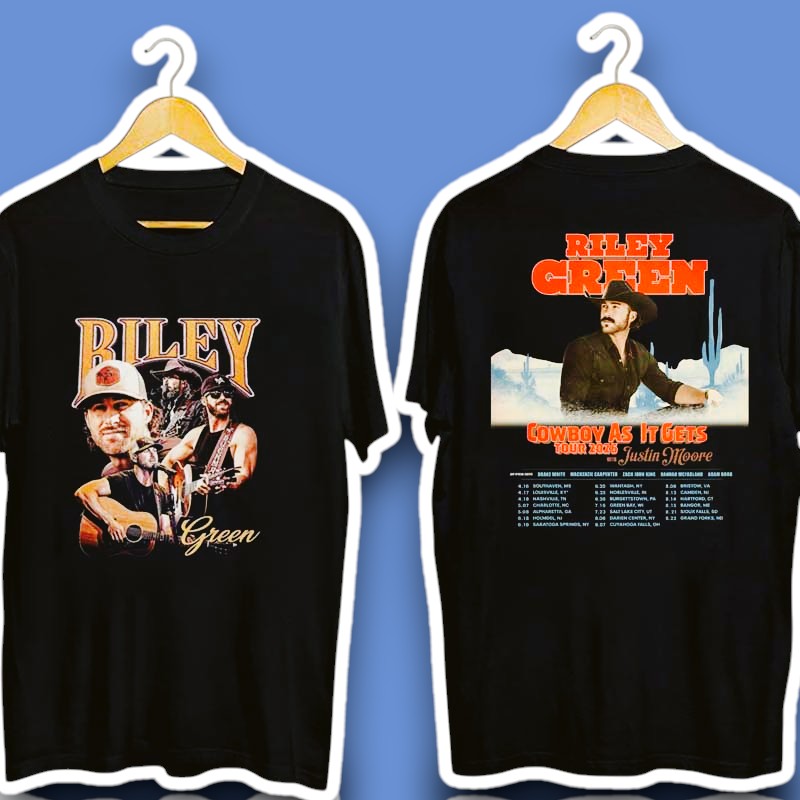 Riley Green Cowboy As It Gets Tour 2026 Unisex T Shirt Men Women
