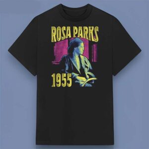 Rosa Parks 1955 Retro Black T Shirt