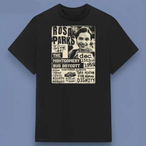 Rosa Parks 90s Style Graphic Unisex Black T Shirt