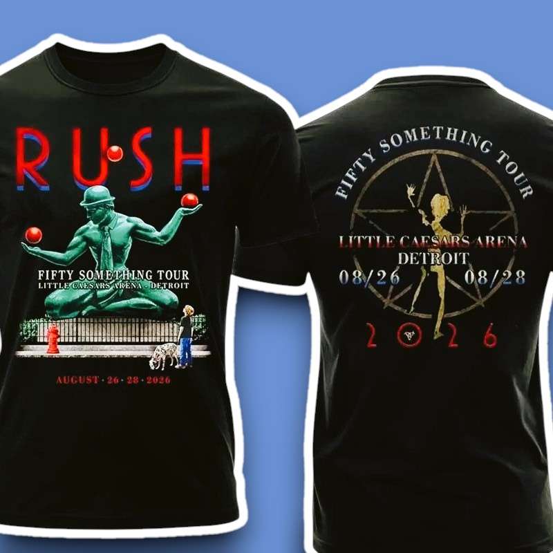 Rush Detroit Fifty Something Tour 2026 Concert Unisex T Shirt