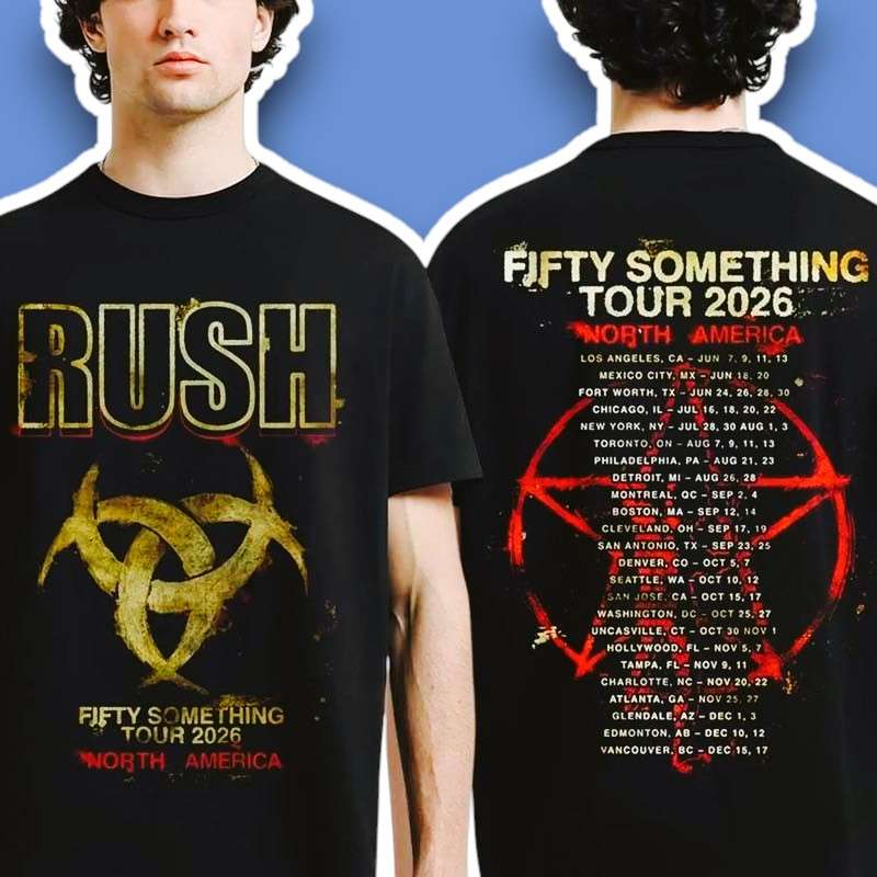 Rush Stage Fifty Something Tour 2026 Concert Unisex T Shirt