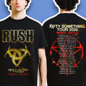 Rush Stage Logo Shirt Fifty Something Tour 2026 Concert Graphic T Shirt