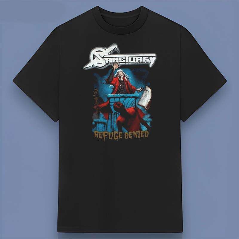 Sanctuary Refuge Denied Album 1988 Retro T Shirt