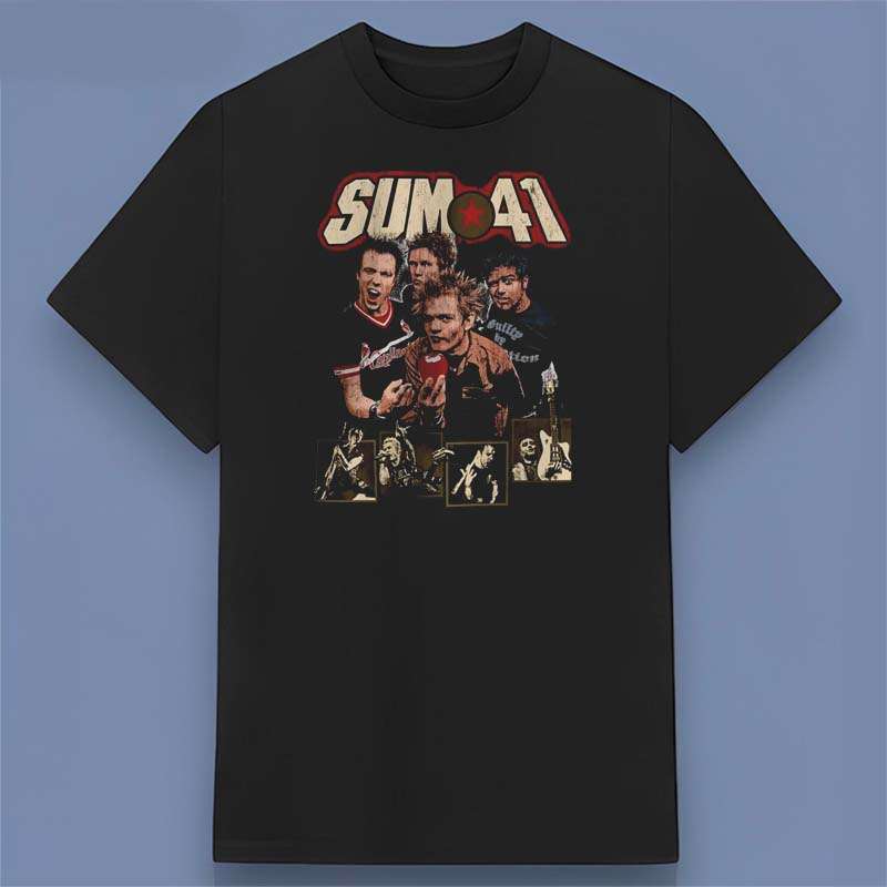 Sum 41 Rock Band Members Graphic T Shirt