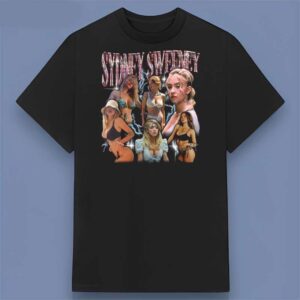 Sydney Sweeney Movie Actress Black Graphic T Shirt