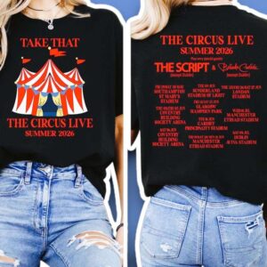 Take That Circus Live Summer Tour 2026 Concert T Shirt For Fans