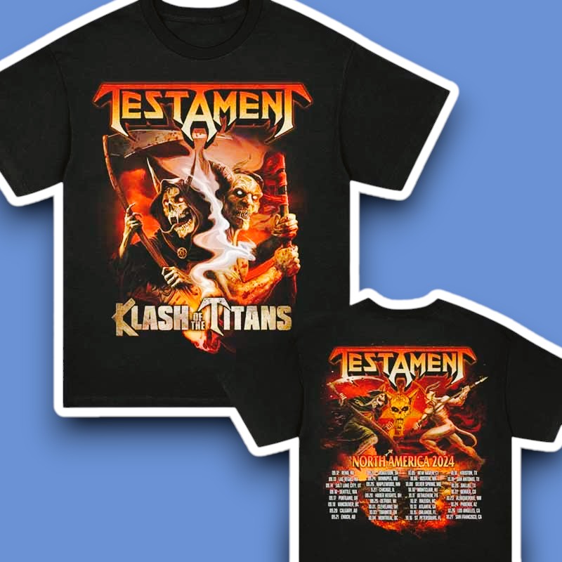 Testament Band Klash Of The Titans 2024 Graphic Shirt