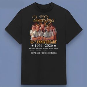 The Beach Boys 65th Anniversary 1961 2026 Signatures Band Graphic T Shirt