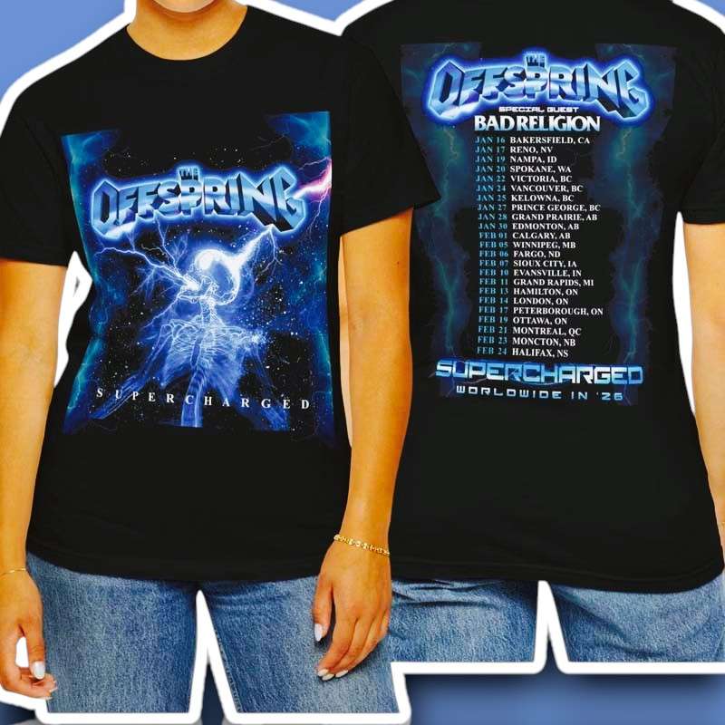 The Offspring Supercharged Tour 2026 Concert Graphic T Shirt