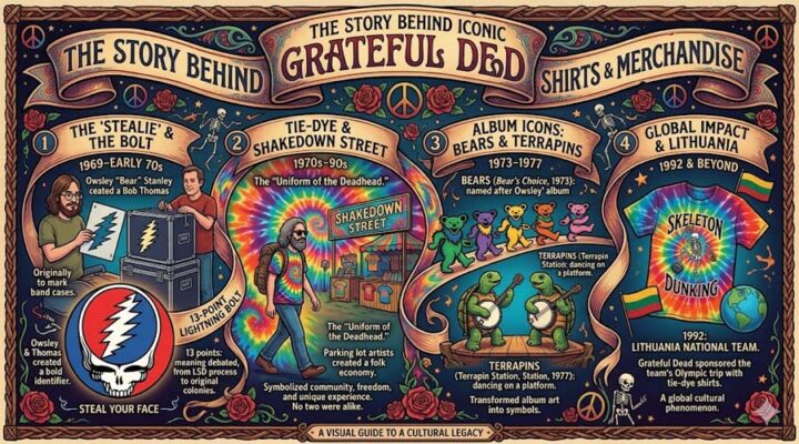 The Story Behind Iconic Grateful Dead Shirts and Merchandise