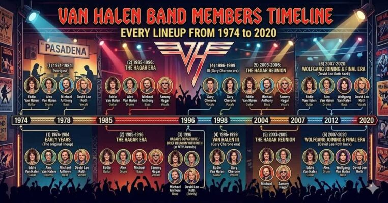 Van Halen Band Members Timeline Every Lineup From 1974 to 2020