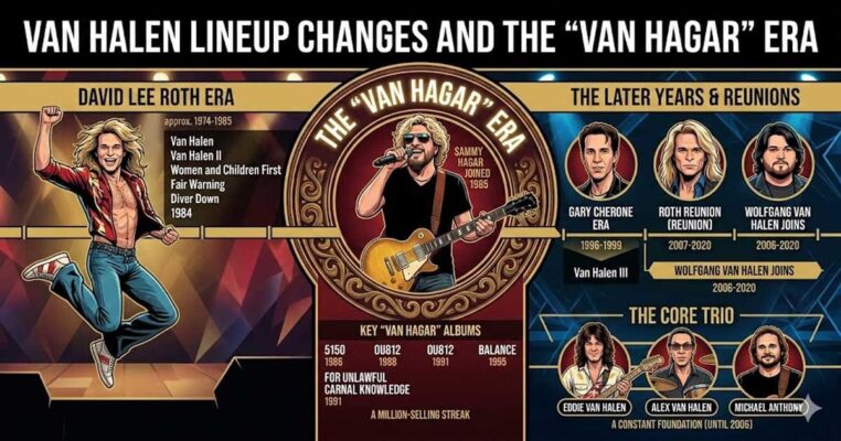 Van Halen Lineup Changes and the Van Hagar Era