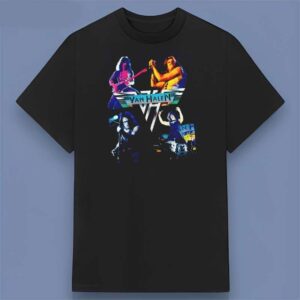 Van Halen Live Rock Band Black Cotton Shirt